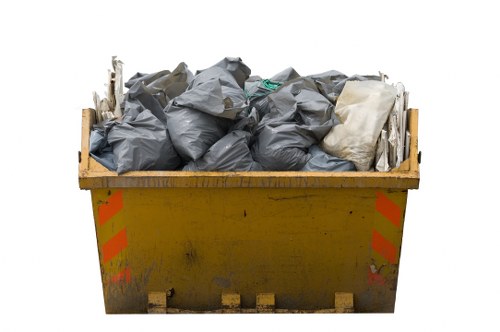 Various types of waste sorted for clearance